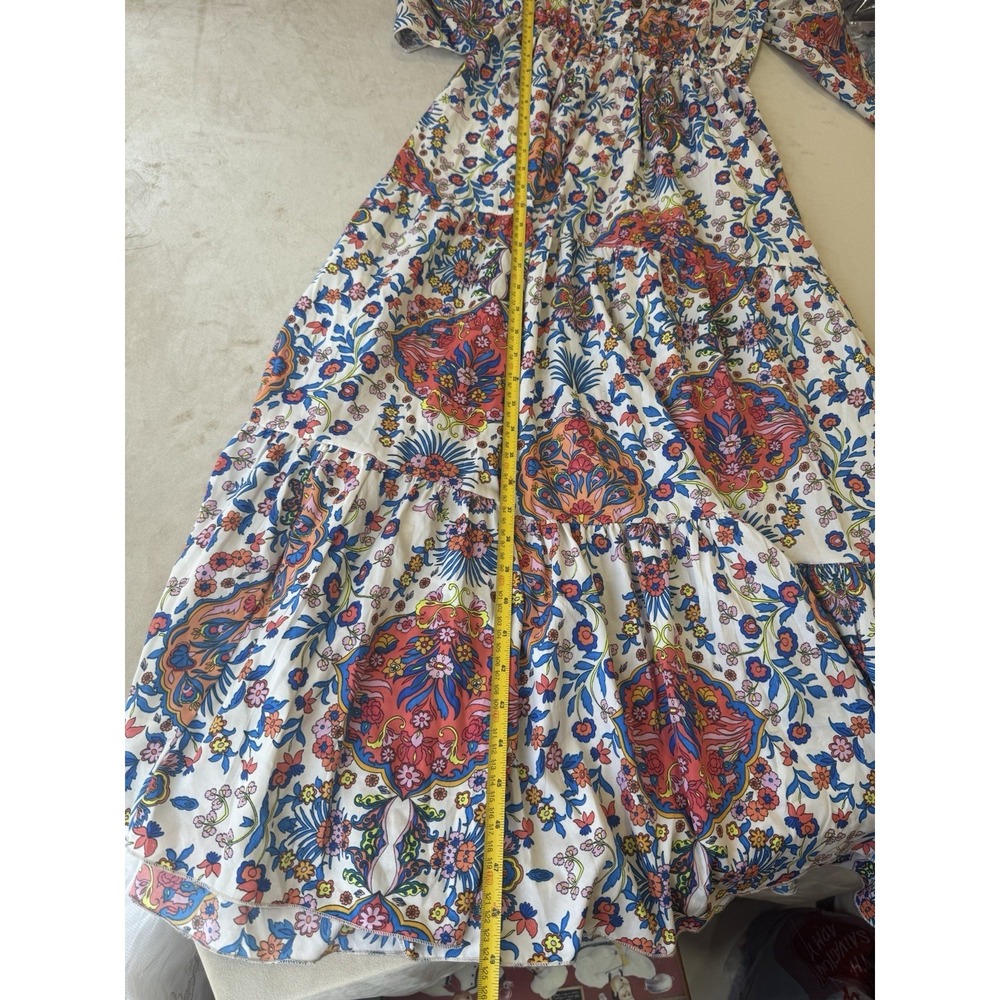 NWOT Anthropologie Boemo Womens Paisley Floral Bell Sleeve Maxi Dress Bohemian S - Picture 4 of 6